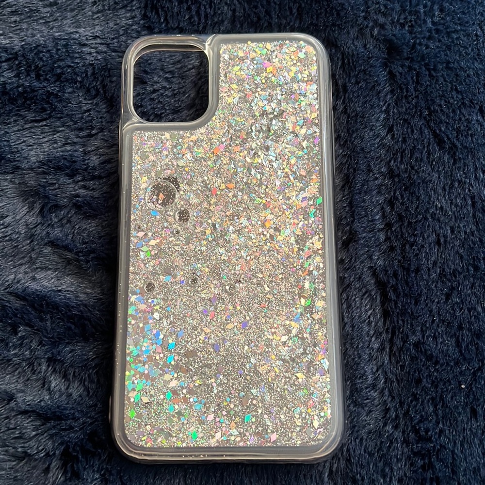 iPhone 11 glitter/liquid case.